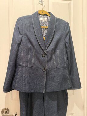 New: Le Suit Petite 16P Navy Pantsuit